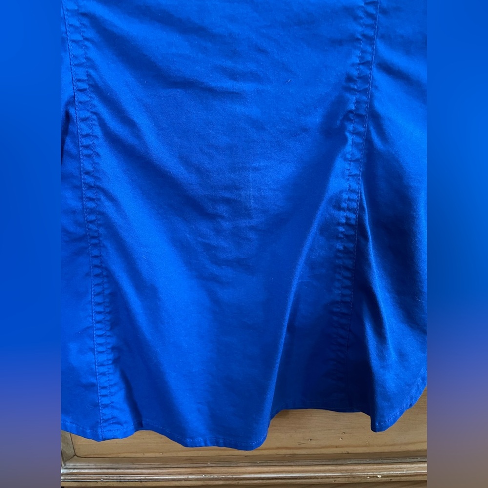 Women’s Express Design Studio Fitted Cobalt Blue Button-Up Shirt XS - Picture 11 of 11